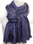 Schal Baumwolle Knitterschal blau uni einfarbig